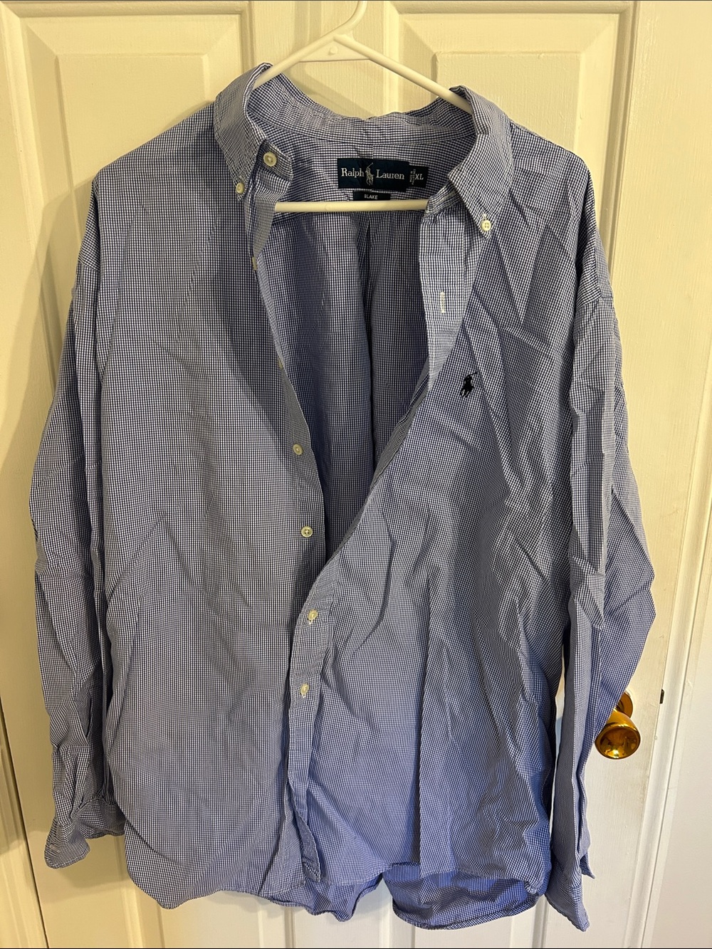 Ralph Lauren Light Blue Gingham Button-Down Shirt